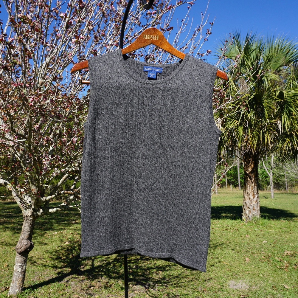 Grey Sleeveless Summer Shirt